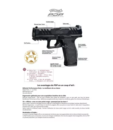 Pistolet PDP Pro SD Cal.9x19 Canon 4.6" WALTHER