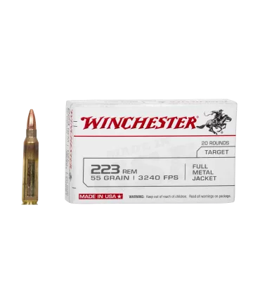 20 balles Cal.223Rem 55grs FMJ WINCHESTER