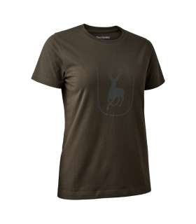 T-shirt Deer Lady Marron | Deerhunter