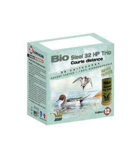 25 cartouches BIO STEEL 32 HP 32G Bourre bio Cal 12/70 Pb.Trio JOCKER