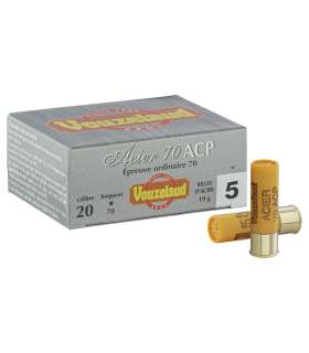 Cartouches "Acier 70 ACP HP" 19Gr BJ - Cal 20/70 | Vouzelaud