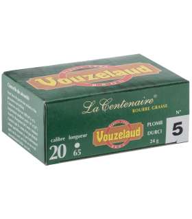 Cartouches "La Centenaire tube plastique" 24Gr BG - Cal 20/65 | Vouzelaud