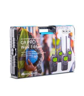 Pack de 4 Talkie walkie G9 PRO NOIR + Oreillettes MIDLAND 2