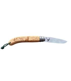 Couteau bois de hêtre modèle Cerf  GRAVOO