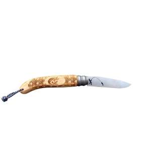 Couteau bois de hêtre modèle Pêcheur Bredouille  GRAVOO