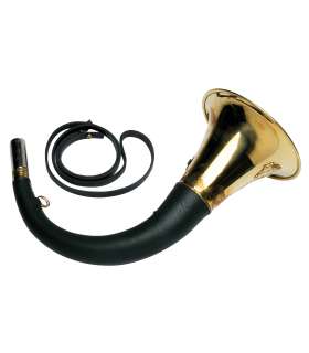 Corne laiton cintrée 50 cm gainée cuir| Januel