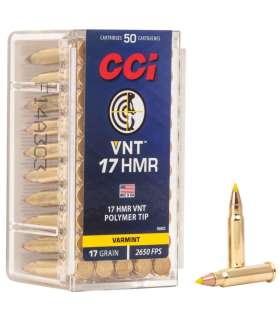 50 balles TNT Green Cal. 17 HMR 17Grs CCI