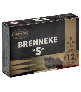 5 balles BRENNEKE ''S'' Magnum - Cal 12/76 PREVOT