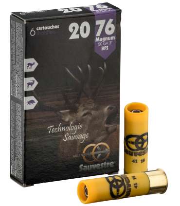 6 balles flèche Magnum pour fusil - Cal 20/76 SAUVESTRE