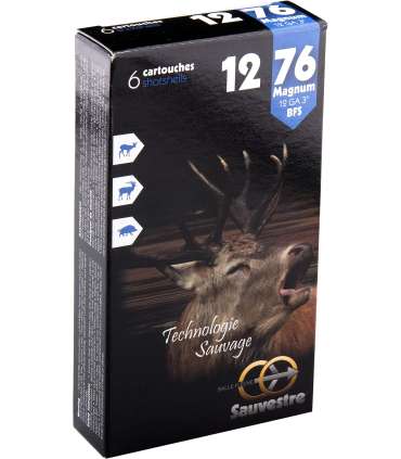 6 balles flèche Magnum pour fusil - Cal 12/76 SAUVESTRE