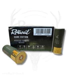 25 cartouches GAME EDITION BECASSE Cal. 12/67,5 34 g Pb.9 ROTTWEIL 2