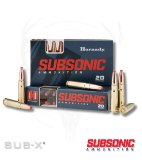 20 balles SUBSONIC SUB-X 30-30 WIN 175 Grs HORNADY