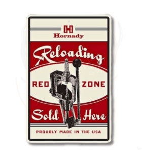 Plaque décorative vintage Reloading Red Zone HORNADY