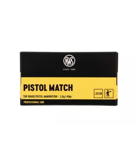 50 balles PISTOL MATCH 22LR 40GRS RWS
