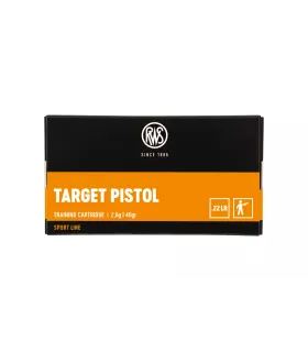 50 balles TARGET PISTOL 22LR 40GRS RWS