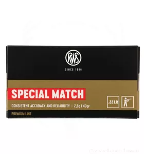 50 balles SPECIAL MATCH 22LR 40GRS RWS