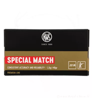 50 balles SPECIAL MATCH 22LR 40GRS RWS