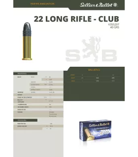 50 balles CLUB LRN Cal. 22LR 40GRS S 2
